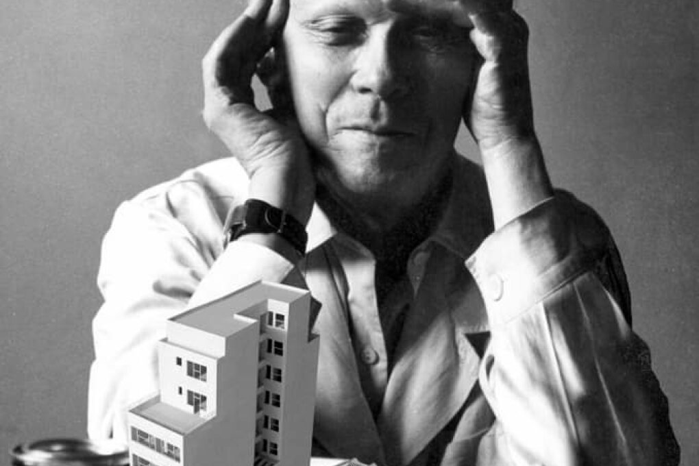 Projection European architect Bohuslav Fuchs